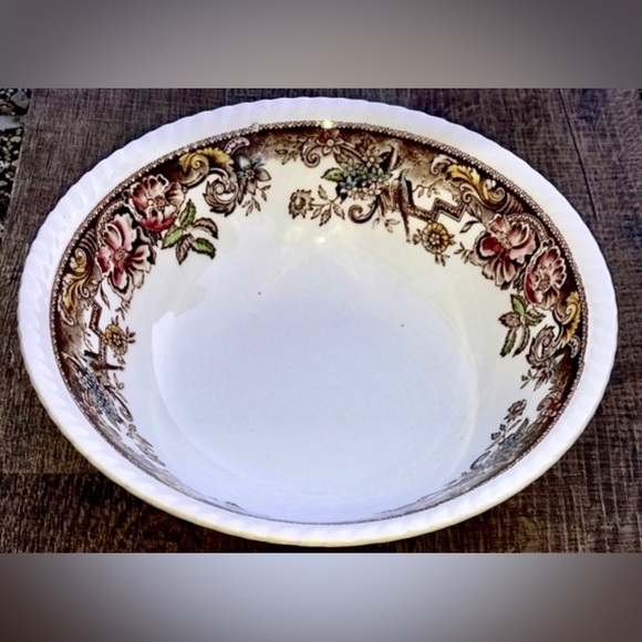 Vintage Antique 8" Round Vegetable Serving Bowl JOHNSON BROS DEVONSHIRE England - Picture 5 of 10